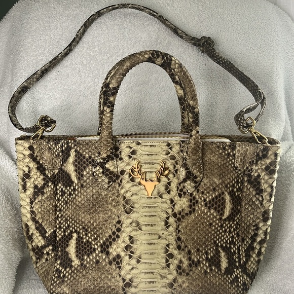 Taxidermy Python Mackie Tote Bag with Shoulder Strap - Picture 7 of 15